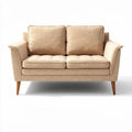 Canapé en tissu beige avec coussins amovibles dimensions 150 x 80 x 70cm