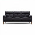 Canapé en tissu gris avec pieds en bois 200 x 85 x 85cm pour salon