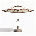 Parasol déporté en aluminium beige avec manivelle dimensions 200 x 200 x 250 cm