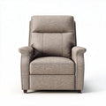 Fauteuil relax en tissu beige avec mécanisme inclinable dimensions 90 x 80 x 100cm